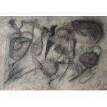 Brenda Chamberlain Abstract Crayon Signed and dated November 1965 67 x 96cm ***Artists Resale