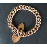 A 9ct yellow gold bracelet, with individually marked twisted oval links and padlock clasp,