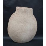 Studio pottery - Paul Philp, A flattened oval vase in oatmeal, 40.