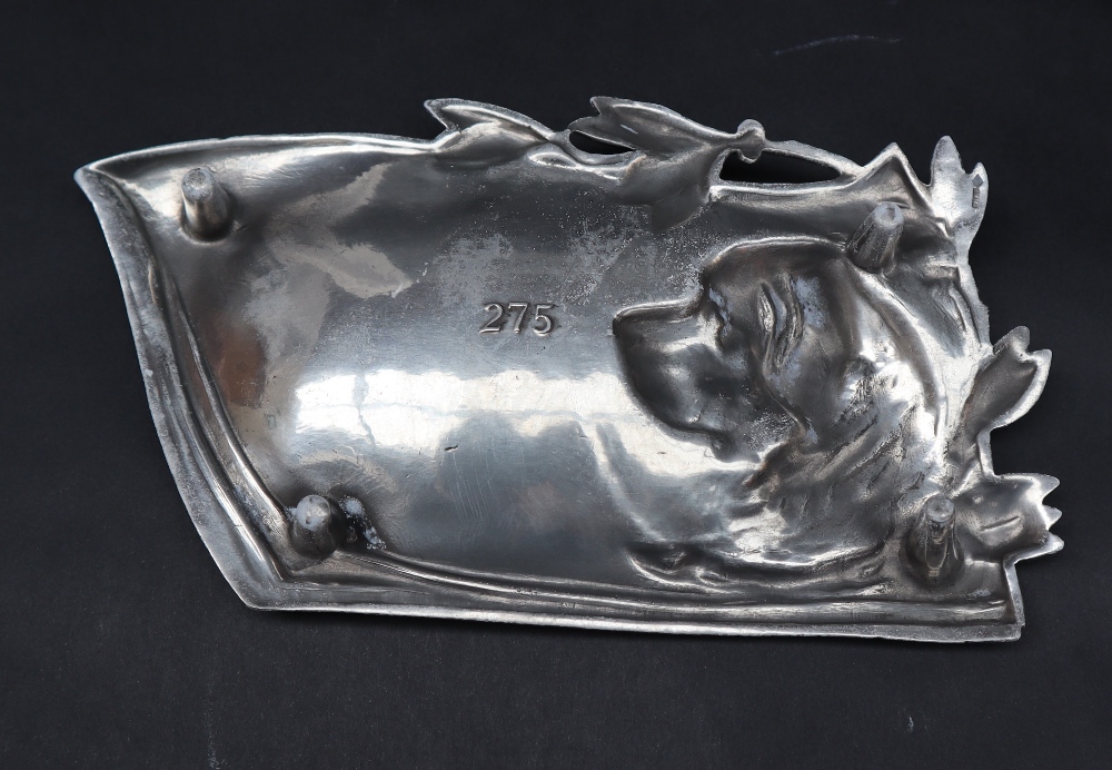 A WMF white metal model of a hound stalking, on a rectangular base, - Image 3 of 17