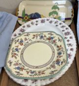 A Royal Doulton sandwich plate together with assorted plates