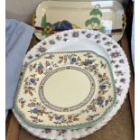 A Royal Doulton sandwich plate together with assorted plates