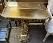 A pair of gilt decorated pier tables,