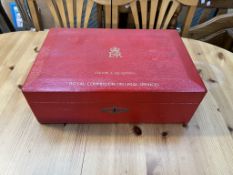 An Elizabeth II red leather despatch box with gilt "EIIR Cipher under a crown,