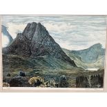 Anthony Cain Tryfan A print Signed in pencil to the margin 35 x 50.