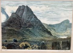 Anthony Cain Tryfan A print Signed in pencil to the margin 35 x 50.