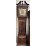 A 19th century oak and mahogany longcase clock,