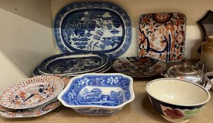 Four Imari plates,