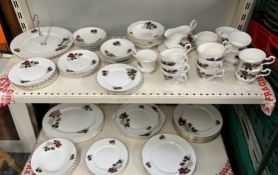 A Pall Mall ware part tea and dinner service decorated with roses