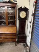 A 19th century oak longcase clock,