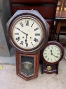 A Regulator type wall clock,