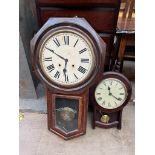 A Regulator type wall clock,