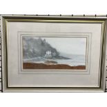 Gordon Rushmer Boat House, Laugharne Watercolour Signed and inscribed verso 13.