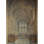 Attributed to Arthur Crofts An architectural interior scene Watercolour 84 x 61.