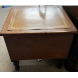 A Victorian mahogany commode converted to a sewing box,