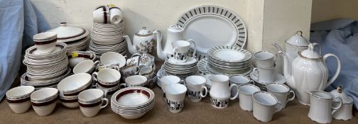 A Royal Grafton part tea set together with an Indian Tree pattern part tea set,