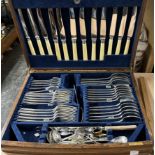 A Mappin and Webb cased electroplated part flatware service