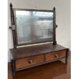 A 19th century mahogany dressing table mirror,