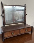 A 19th century mahogany dressing table mirror,