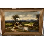 Becker Landscape scene Oil on board Signed 85 x 138cm