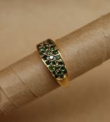 Gemporia - A 9ct gold green diamond ring,