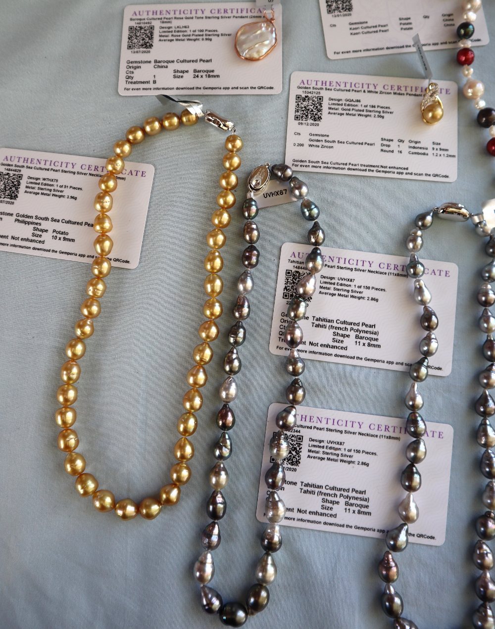 Gemporia - A Multi-colour Kaori cultured pearl necklace, - Image 4 of 5