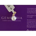 Gemporia - A 9ct gold cultured pearl pendant,
