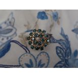 Gemporia - A 9ct gold Tomas Rae blue and white diamond ring,