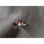 Gemporia - A 9ct gold kunzite and pink sapphire ring,