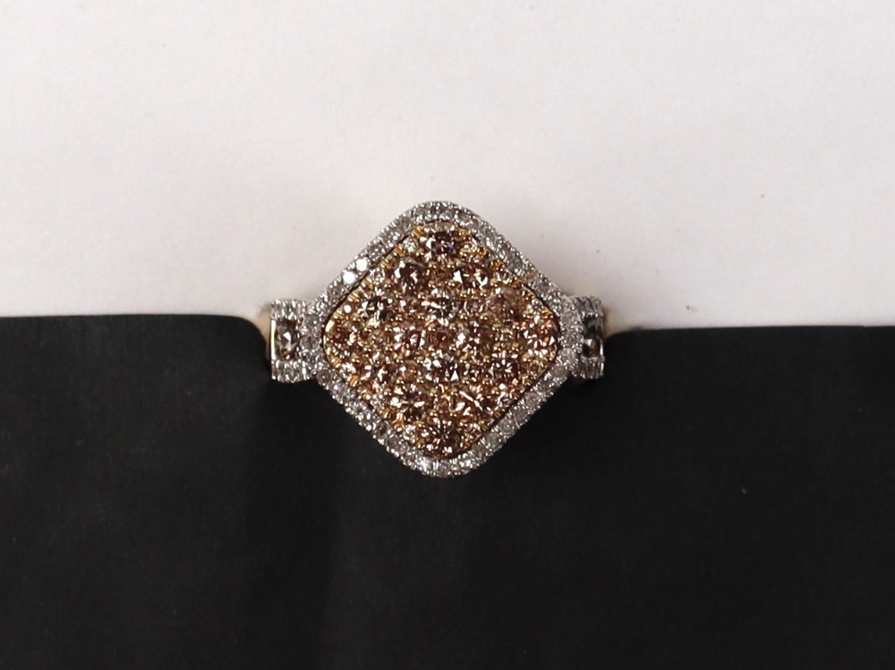 Gemporia - A 9ct gold Tomas Rae diamond ring, set with round cut diamonds totalling 1.