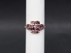 Gemporia - A 9ct rose gold purple spinel and diamond ring,