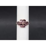 Gemporia - A 9ct rose gold purple spinel and diamond ring,