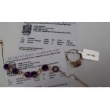 Gemporia - A 9ct gold amethyst and diamond Tomas Rae bracelet,