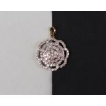 Gemporia - A 9ct gold diamond pendant, set with seventy-six diamonds totalling 1.