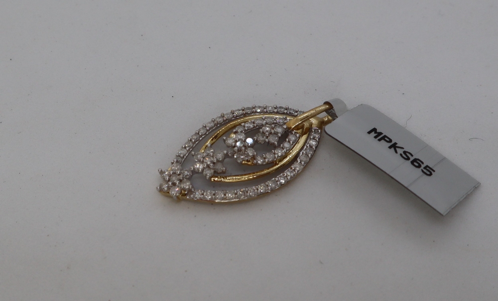 Gemporia - A 9ct gold Tomas Rae diamond pendant, with round cut diamonds totalling 1ct, - Image 3 of 6