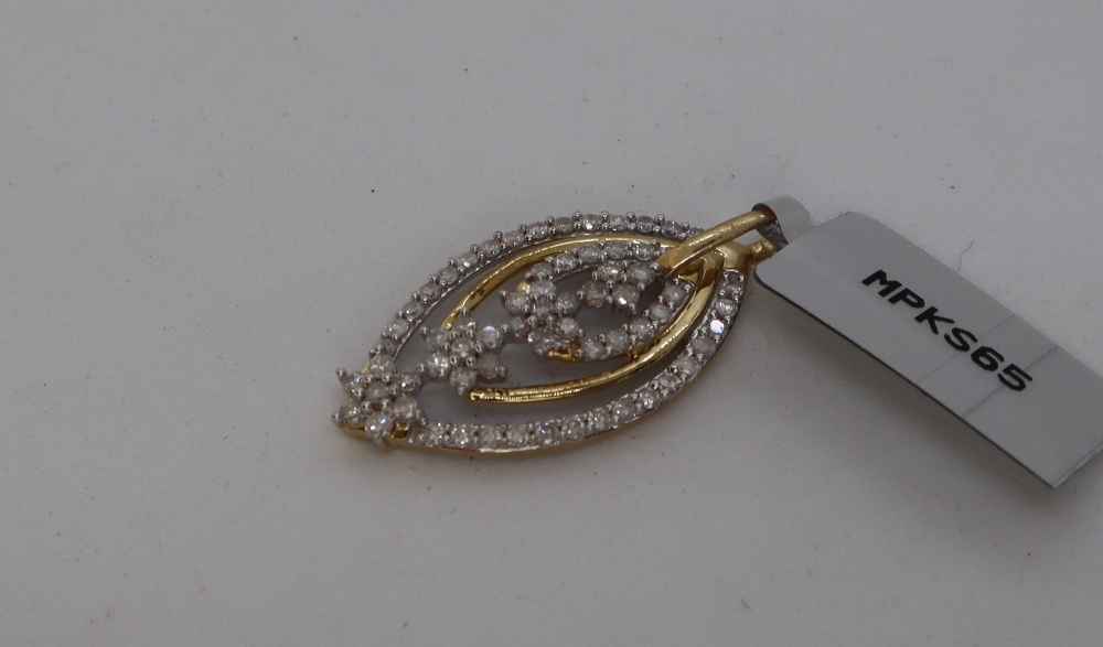 Gemporia - A 9ct gold Tomas Rae diamond pendant, with round cut diamonds totalling 1ct, - Image 2 of 6