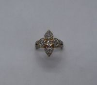 Gemporia - A 9ct gold Argyle diamond ring, set with round cut diamonds totalling 1ct,