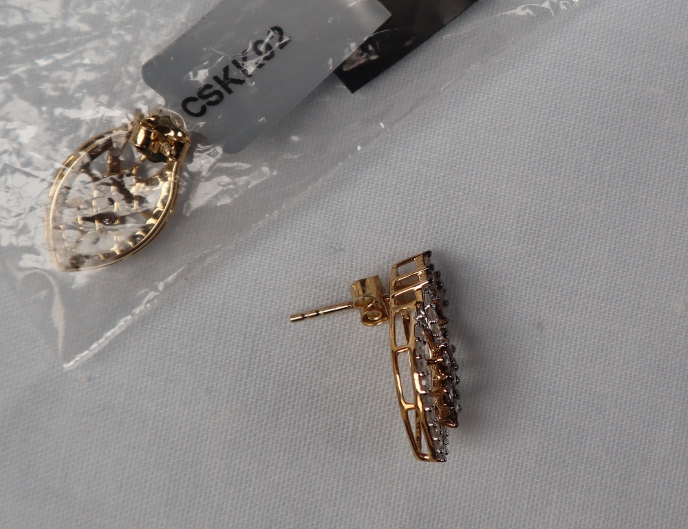 Gemporia - A pair of 9ct gold Tomas Rae diamond earrings, - Image 4 of 6
