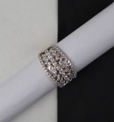 Gemporia - An 18ct rose gold diamond Lorique ring, set with round cut diamonds totalling 1ct,
