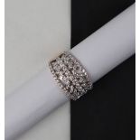 Gemporia - An 18ct rose gold diamond Lorique ring, set with round cut diamonds totalling 1ct,