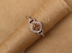 Gemporia - A 9ct gold diamond ring, set with round cut diamonds totalling 1/2ct,