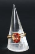 Gemporia - A 9ct gold red labradorite ring,