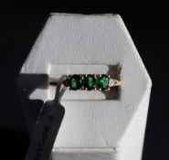 Gemporia - A 9ct gold Tsavorite Garnet and diamond ring,