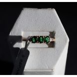 Gemporia - A 9ct gold Tsavorite Garnet and diamond ring,