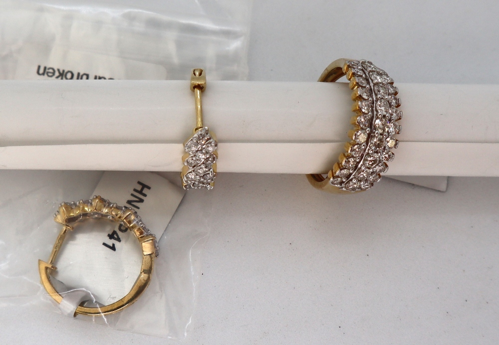 Gemporia - A pair of 9ct gold Tomas Rae diamond earrings, - Image 2 of 7