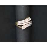 Gemporia - A 9ct gold diamond ring, set with total 0.