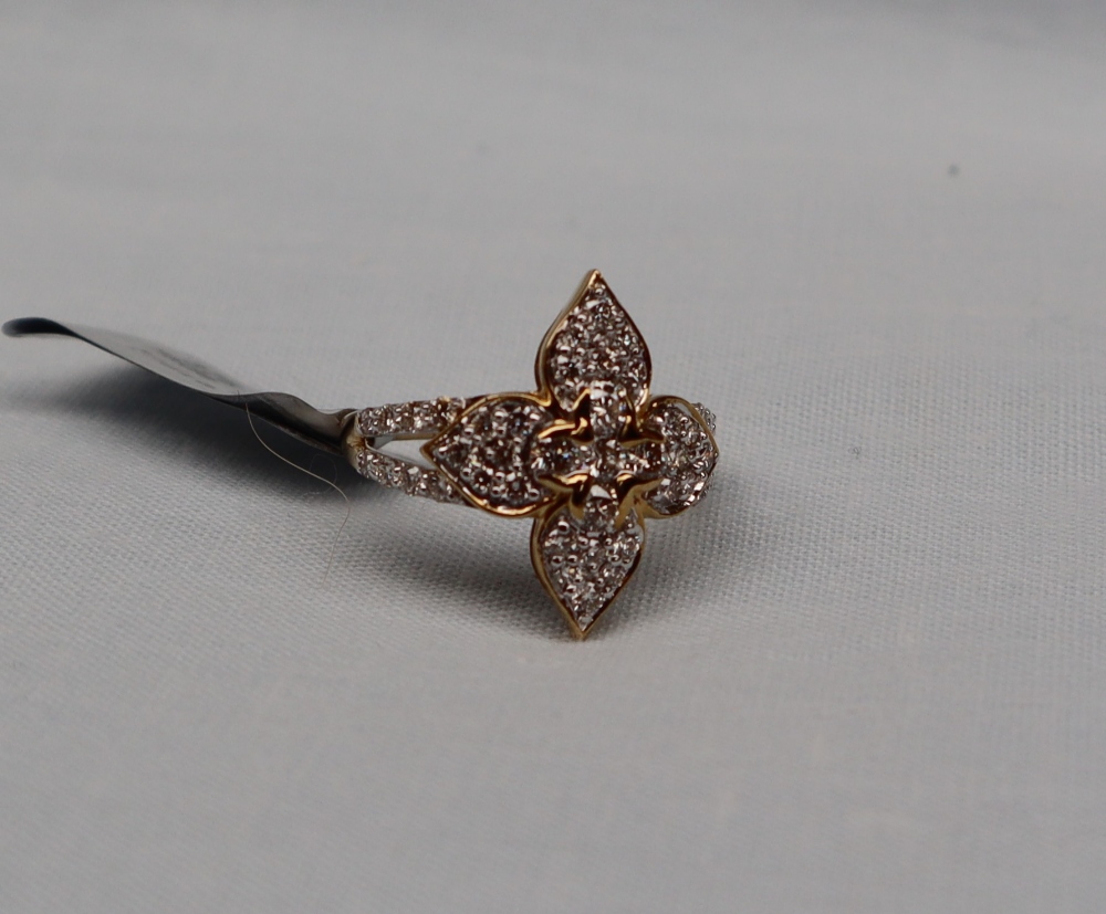 Gemporia - A 9ct gold diamond ring, - Image 3 of 4