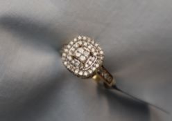 Gemporia - A 9ct gold Tomas Rae diamond ring, set with round cut diamonds totalling 3/4ct,