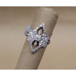 Gemporia - A 9ct rose gold diamond ring, set with round cut diamonds totalling 1ct,