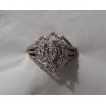 Gemporia - A 9ct gold Tomas Rae diamond ring, set with round cut diamonds totalling 3/4ct,